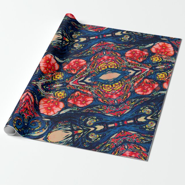 Papier Cadeau Alien Motif Poppy (Déroulé)