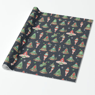 Papier Cadeau Alien Noël enrobage papier d'emballage