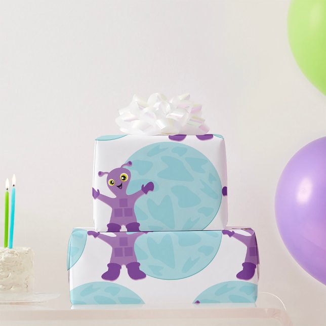 Papier Cadeau Alien Violet (Créateur téléchargé)