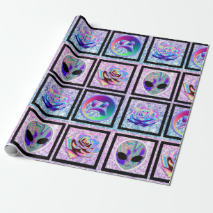Papier Cadeau Aliens d'Aliens holographiques et papier d'envelop