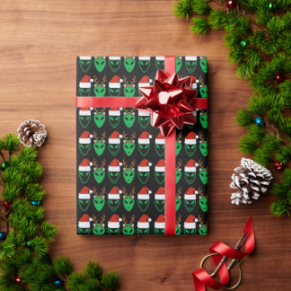 Papier Cadeau Aliens de Noël