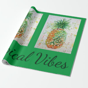 Papier Cadeau Alimentation en ananas Vibes tropicales Vibes oran