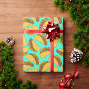 Papier Cadeau Alimentation mexicaine Tacos à motif Anniversaire