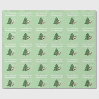 Papier Cadeau All I want for Christmas is treats