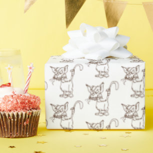 Papier Cadeau Alley Chat Tough Kitty Cool Drôle Tom Cartoon