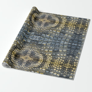 Papier Cadeau Alligator Crocodile Reptile Motif Peau