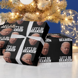 PAPIER CADEAU ALLONS BRANDON BIDEN CHRISTMAS WRAPPING PAPIER