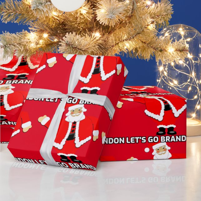 Papier Cadeau ALLONS BRANDON CHRISTMAS PÈRE NOËL Wrapping Paper. (Vacances)