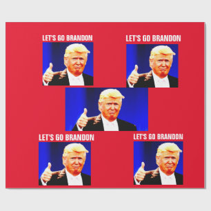 Papier Cadeau ALLONS BRANDON CHRISTMAS TRUMP Papier à envelopper