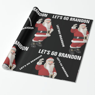 Papier Cadeau ALLONS BRANDON PÈRE NOËL NOËL Wrapping Paper.