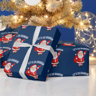 PAPIER CADEAU ALLONS BRANDON SANTA CLAUS NOËL