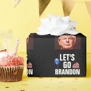 PAPIER CADEAU ALLONS BRANDON TRUMP LIVRE D'ANNIVERSAIRE D'ANNIVE