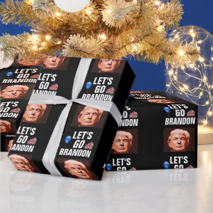 PAPIER CADEAU ALLONS BRANDON TRUMP LIVRE D'ANNIVERSAIRE D'ANNIVE