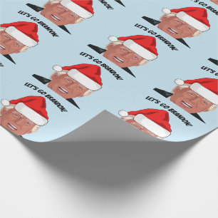 PAPIER CADEAU ALLONS BRANDON ! TRUMP NOËL 