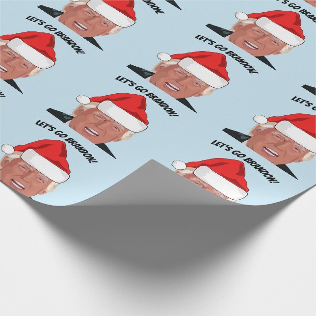 PAPIER CADEAU ALLONS BRANDON ! TRUMP NOËL  (Coin)