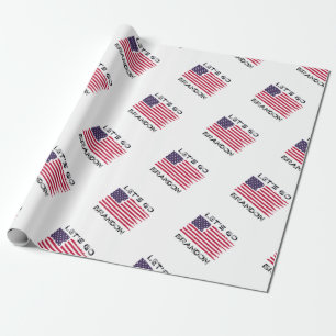 Papier Cadeau Allons voir Brandon Joe Biden Drapeau en détresse