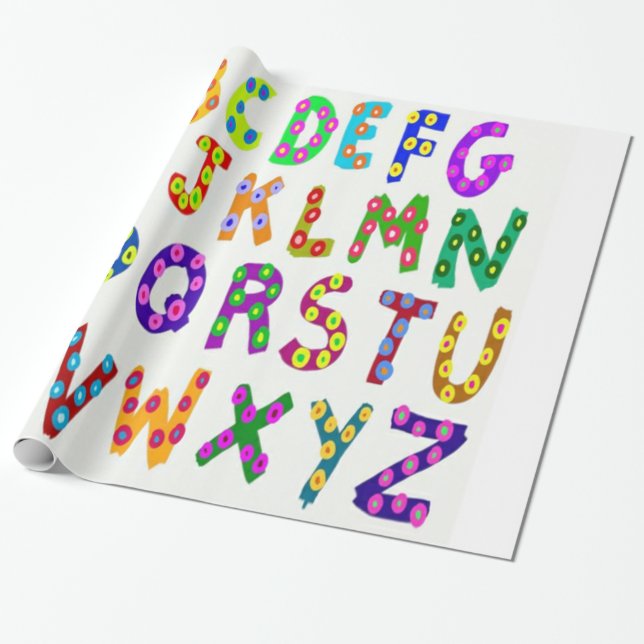 Papier Cadeau Alphabet coloré (Déroulé)