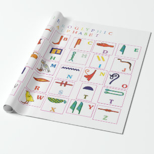 Papier Cadeau Alphabet Hiéroglyphique