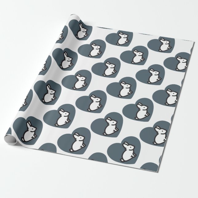PAPIER CADEAU AMANTS DE LAPIN (Déroulé)