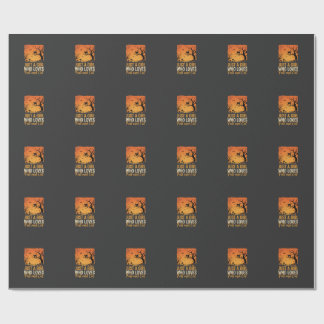 Papier Cadeau Amateur de chat Halloween Crépuscule d'automne Gra