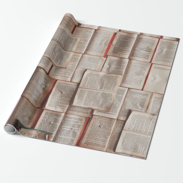 Papier Cadeau Amateurs de livres (Déroulé)