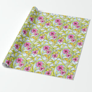 Papier Cadeau Ambiance florale Art Nouveau Funky