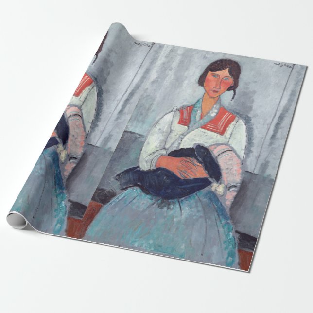 Papier Cadeau Amedeo Modigliani - Femme tzigane avec bébé (Déroulé)