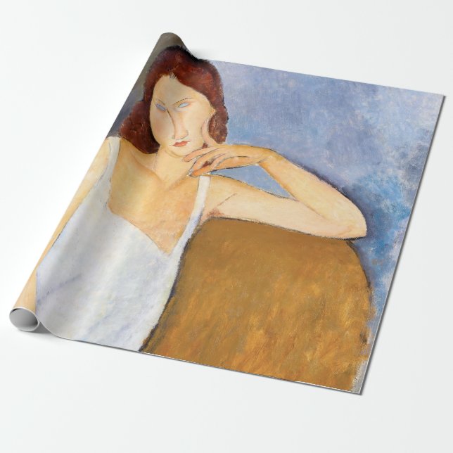 Papier Cadeau Amedeo Modigliani - Jeanne Hebuterne (Déroulé)