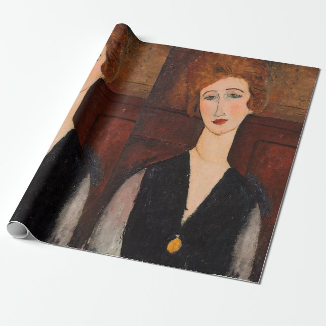 Papier Cadeau Amedeo Modigliani - Portrait d'une femme (Déroulé)