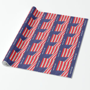 Papier Cadeau American Flags