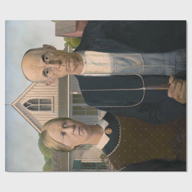 Papier Cadeau American Gothic : Vie rurale pauvre paysan