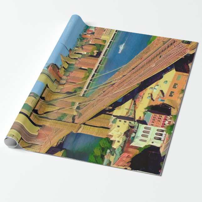 Papier Cadeau Amérique - États-Unis - New York - NYC Brooklyn -  (Déroulé)