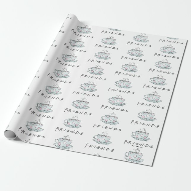 Papier Cadeau AMIS™ | Aquarelle de café (Déroulé)
