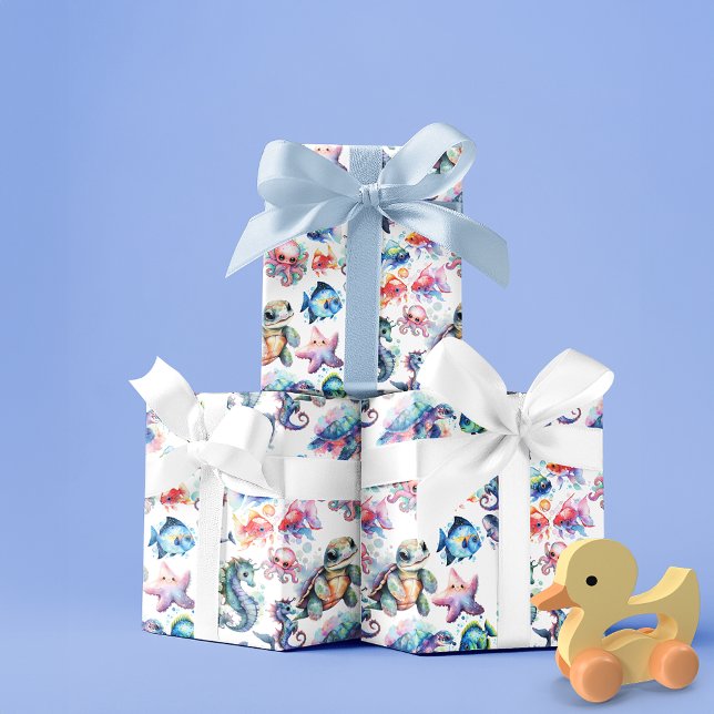 Papier Cadeau Amis aquatiques (Créateur téléchargé)