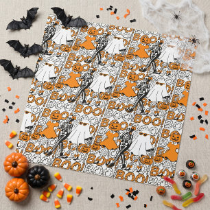 Papier Cadeau Amis de l'équipe de Cute Boo pour Halloween