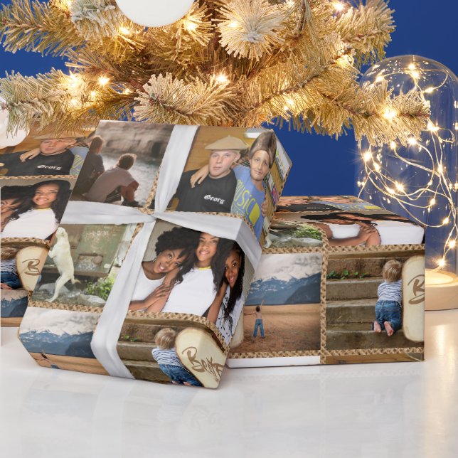 Papier Cadeau Amis DO-IT-YOURSELF 6 photo collage jute pays BFF (Vacances)