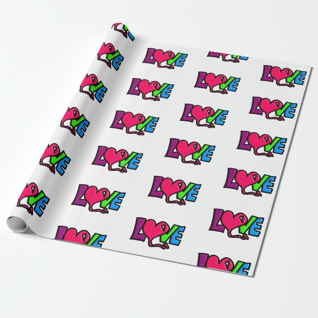 Papier Cadeau Amour (Déroulé)