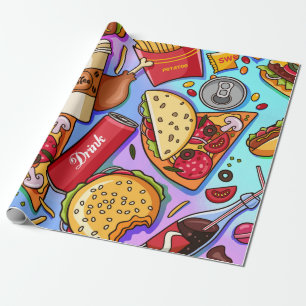 Papier Cadeau amour alimentaire