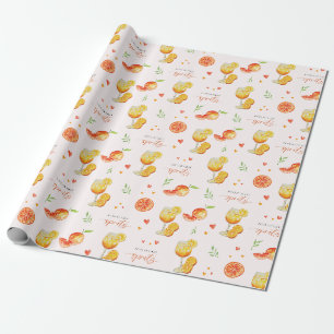 Papier Cadeau Amour au premier Spritz Citrus Aperol pour la fête