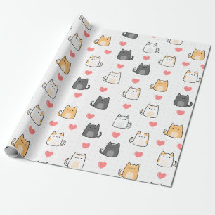 Papier Cadeau Amour, Chat