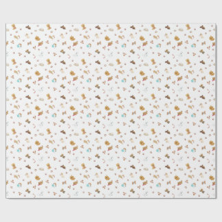 Papier Cadeau Amour de chiot motif sans couture | Chiots joueurs