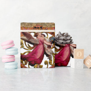 Papier Cadeau Amour et protection dans les bras d'un ange