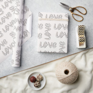 Papier Cadeau Amour Les Fleurs D'Amandes Sur L'Ivoire