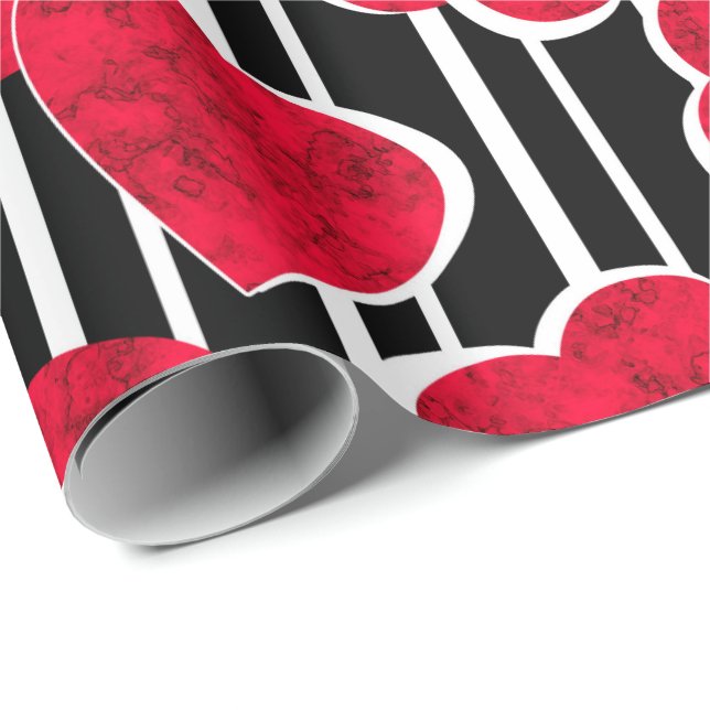 Papier Cadeau Amour, mariage, Saint Valentin (Coin rond)