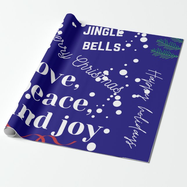 Papier Cadeau Amour, Paix, Joie (Déroulé)