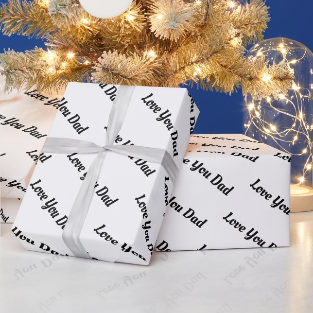 Papier Cadeau Amour personnalisé Papa | Je t'aime papa (Vacances)