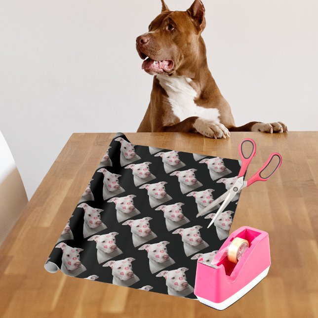 Papier Cadeau Amour Pitbull personnalisé (Créateur téléchargé)