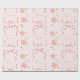 PAPIER CADEAU AMOUR ROSE
