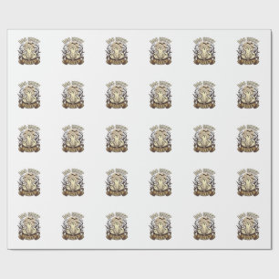 Papier Cadeau Amoureux de la feuille Halloween fantômes chauves-