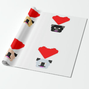 Papier Cadeau Amoureux de les chiens carlins   L'amour de tous l